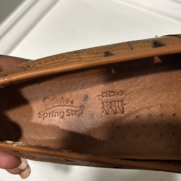Women’s Brown Spring Step Fusaro Slip-On Peltz Shoes-size 9.5 - Picture 6 of 7